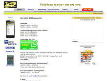 Tablet Screenshot of duisburger-taxi.de